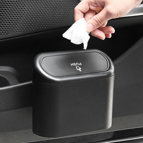 Car Trash Can with Lid, Mini Auto Dustbin Garbage Organizer, Automotive Garbage Container Bin for Vehicle, Home, Office in Saudi Arabia