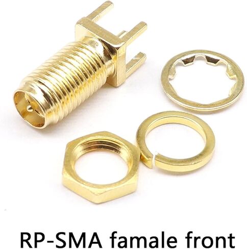 RP-SMA أنثى طول 16.5 مللي متر جاك محول القابس اللحيم حافة P C B مستقيم الزاوية اليمنى جبل RF النحاس موصل التوصيل المقبس الجبهة 1 قطعة in Saudi Arabia