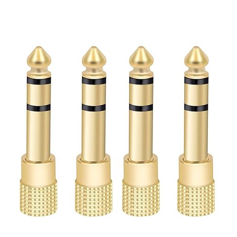 10Pcs/lot 6.35mm Stereo 3-Pole Male Plug to 3.5mm Female Jack Audio Adapter Microphone Connector Audio Converter in Kuwait