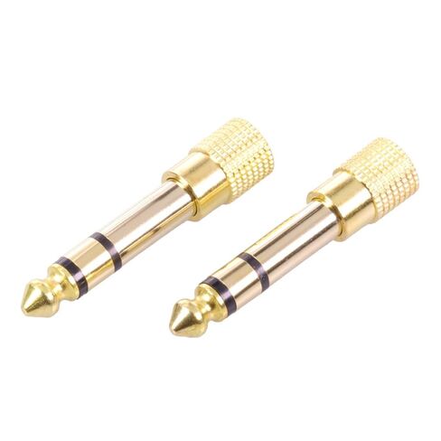10Pcs/lot 6.35mm Stereo 3-Pole Male Plug to 3.5mm Female Jack Audio Adapter Microphone Connector Audio Converter in Kuwait