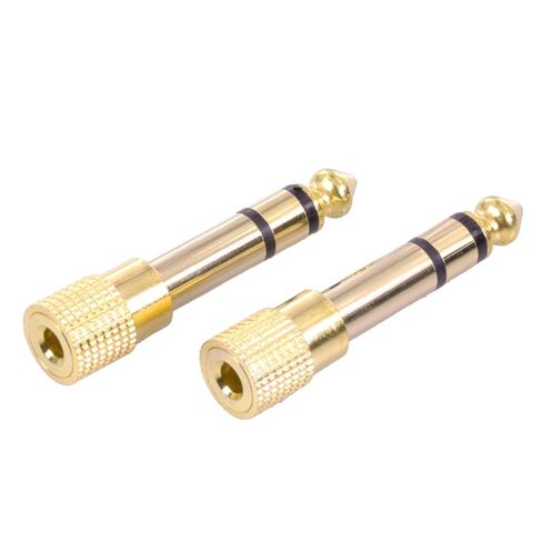 10Pcs/lot 6.35mm Stereo 3-Pole Male Plug to 3.5mm Female Jack Audio Adapter Microphone Connector Audio Converter in Kuwait