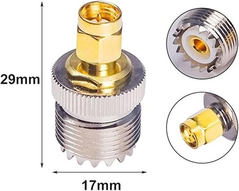 U H F أنثى إلى S M A ذكر PL-259 SO-239 RF اقناع محول موصل Pl259 محول 2 قطعة in Saudi Arabia