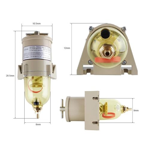 500FG/FH Fuel Water Separator Assembly with 12V/24V Heated Wire Turbo Engine Filter Marine Truck 2010PM(TYPE1 with 12V Wire) in Saudi Arabia
