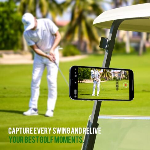Magnetic Golf Cart Phone Holder for MagSafe iPhone, Alloy Phone Mount with N55 Super Strong Magnet, 360° Rotation, Essential Golf Accessory for Viewing Course Maps and Recording Swing Videos in Saudi Arabia
