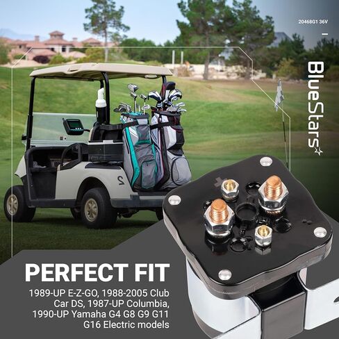 BlueStars 20468G1 36V عربة الجولف الملف اللولبي 4 محطات - متوافق مع 1988-2005 Club Car DS Columbia EZGO Yamaha G4 G8 G9 G11 G16 Electric - يستبدل 1016072 114-3611-020 586-117111 71458-87 in Saudi Arabia