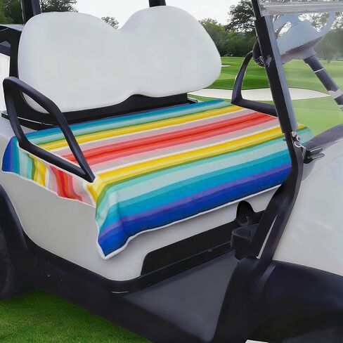 Golf Cart Seat Covers, Universal Golf Cart Seat Towel Blanket for Yamaha, EZGO, Club Car, Icon and More 2-Seat Carts, 100% Microfiber Keeps Seat Comfortable and Clean in Saudi Arabia