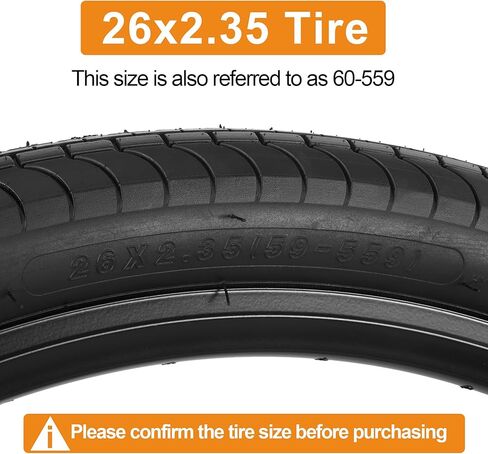 RUTU 2 Pack 26x2.35 Folding Bike Tires with Inner Tubes, 26 Inch Cruiser Bike Tire, 59-559 Bicycle Tires for Beach Bikes City Bikes Hybrid Bicycles 26x2.30 26x2.35 26x2.40 2-PCS in Saudi Arabia