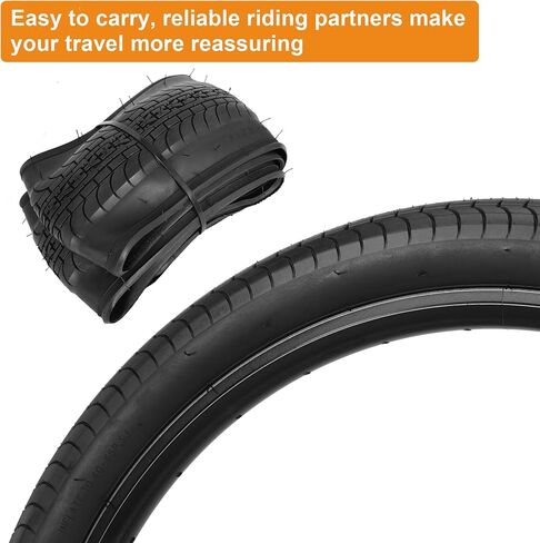 RUTU 2 Pack 26x2.35 Folding Bike Tires with Inner Tubes, 26 Inch Cruiser Bike Tire, 59-559 Bicycle Tires for Beach Bikes City Bikes Hybrid Bicycles 26x2.30 26x2.35 26x2.40 2-PCS in Saudi Arabia
