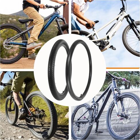 RUTU 2 Pack 26x2.35 Folding Bike Tires with Inner Tubes, 26 Inch Cruiser Bike Tire, 59-559 Bicycle Tires for Beach Bikes City Bikes Hybrid Bicycles 26x2.30 26x2.35 26x2.40 2-PCS in Saudi Arabia