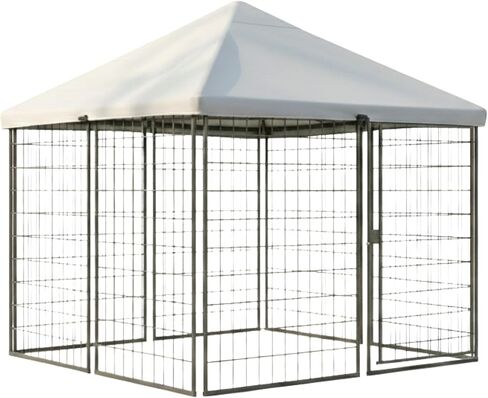 غطاء علوي بديل مناسب من Garden Winds متوافق مع المسترد 1201551 5 × 4.5 × 4.5 × قفص لعب محمول للكلاب الأليفة - قماش RipLock 350 عالي الأداء - رمادي داكن in Kuwait