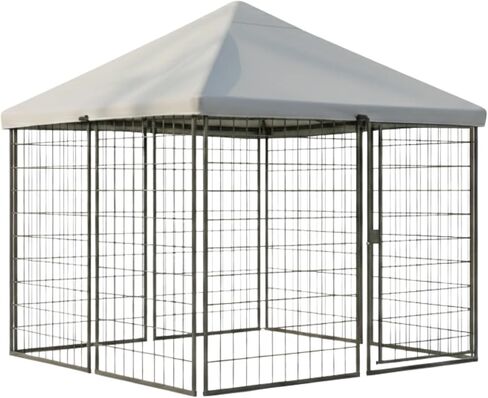 غطاء علوي بديل مناسب من Garden Winds متوافق مع المسترد 1201551 5 × 4.5 × 4.5 × قفص لعب محمول للكلاب الأليفة - قماش RipLock 350 عالي الأداء - رمادي داكن in Kuwait