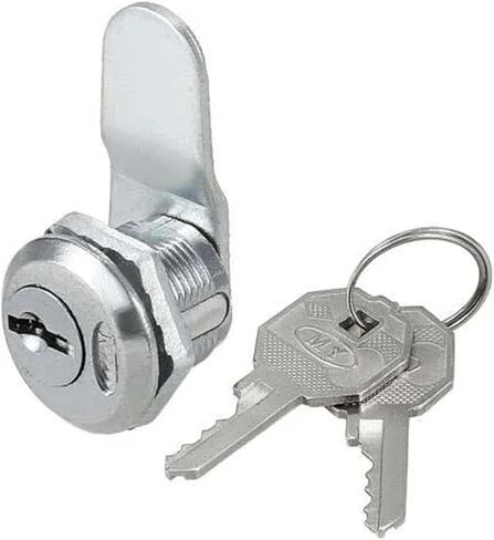 5/8 Inch Cylinder Zinc Alloy Chrome Finished Offset Cam Lock with Key Keyed Different 1Pcs in Saudi Arabia
