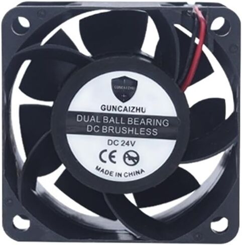 DC 6038 Cooling Fan 24V 60x60x38MM Ball Bearing High Speed Low Noise 13100RPM 0.38A Frequency Converter with 2pin in Saudi Arabia