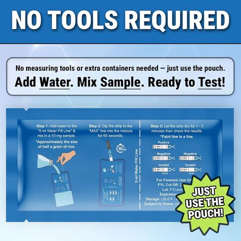 Xylazine Drug Test Strips Kit [10 Pack] - Powder, Liquid, & Urinalysis Testing Forensic Kit in Saudi Arabia