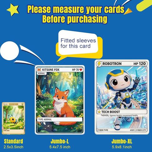 AKONEGE 12 Pack 5.4" x 7.5" Jumbo Card Sleeves Size L Clear Oversize Card Protector Top Loading Rigid Sheet Protectors for Protecting Photocard, Photos, MTG, TCG, Trading, Sport Cards in Saudi Arabia