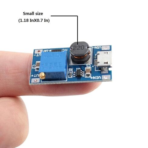 20 قطعة MT3608 DC-DC محول تصعيد مع مدخل USB من النوع C، 2V-24V إلى 5V-28V 2A لوحة منظم جهد قابلة للتعديل، وحدة إمداد طاقة عالية الكفاءة للمشروعات الإلكترونية DIY in Kuwait