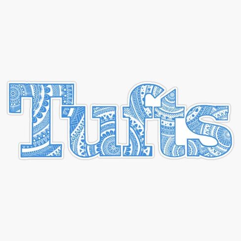 Tufts Bumper Sticker Vinyl Decal 5" in Saudi Arabia