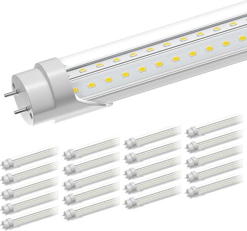 مصابيح LED ONLYLUX T8 بطول 4 أقدام 6500 كيلو 36 وات 5400 لومن، لمبة LED فائقة السطوع لضوء النهار بطول 4 أقدام، استبدال ضوء الفلورسنت، مصابيح إضاءة LED T8 4 بوصات تجاوز الصابورة لمستودع مرآب ورشة العمل 20 حزمة in Kuwait