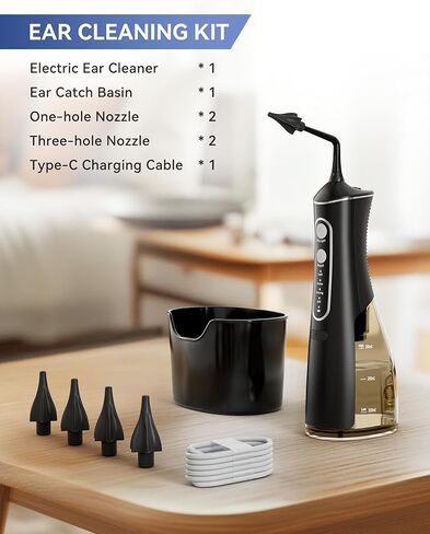 Ear Wax Removal Kit - Electric Ear Cleaner - White in Saudi Arabia