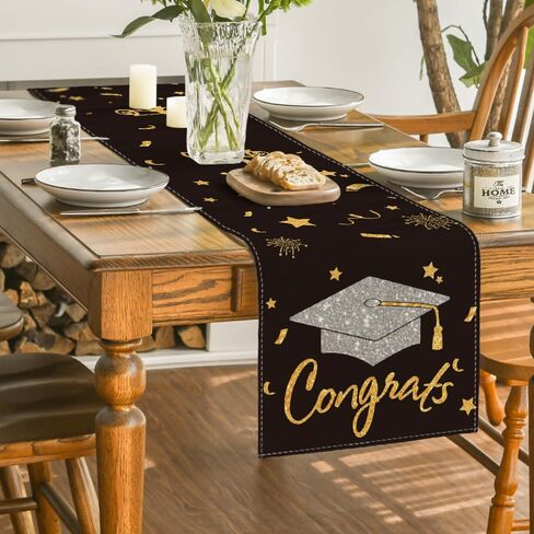 Artoid Mode Congrats Table Runner قبعة الدبلوم، 2026 التخرج عطلة المطبخ طاولة الطعام لديكور المنزل والحفلات 13 × 72 بوصة in Saudi Arabia