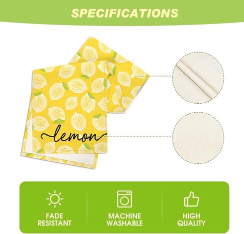 Artoid Mode Yellow Leaves Lemon 210 GSM Summer Table Runner, Seasonal Kitchen Dining Table Decoration for Home Party Decor 13x72 Inch in Saudi Arabia