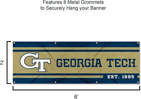 Georgia Tech Yellow Jackets Large 2x6 Foot Banner in Saudi Arabia