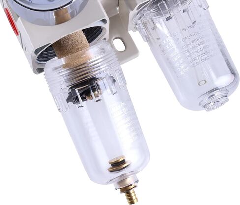 AC2010-02 AC3010-03 Pneumatic Pressure Regulator Combo Oil Water Separator Manual Drainage 1/4" 3/8" NPT Compressor Air Filter(AC3010-3) in Saudi Arabia