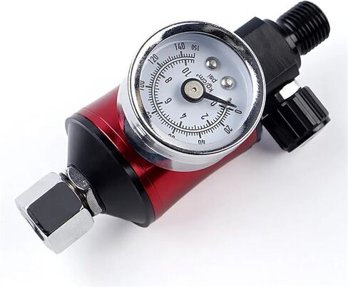 Spray Gun Air Regulator with Filtration Function Oil-Water Separator Pneumatic Paint Gun Pressure Regulator Gauge Spray Tool(Black) in Saudi Arabia