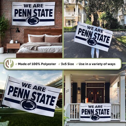 Desert Cactus Penn State Flag - 3 x 5 Feet Pennsylvania State University PSU Nittany Lions Banner, Indoor/Outdoor Durable Fabric Display (Style I1) in Saudi Arabia