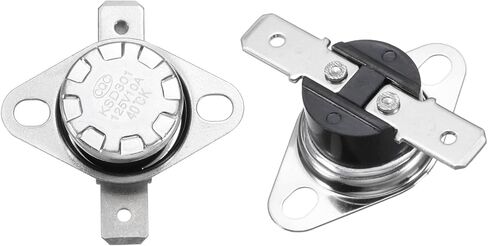MECCANIXITY 2 Pack KSD301 Thermostat 150°C/302°F 10A Normally Open N.O Adjust Snap Disc Temperature Switch, Thermal Cutoff Switch for Microwaves, Oven, Coffee Maker, Bakelite Material in Saudi Arabia