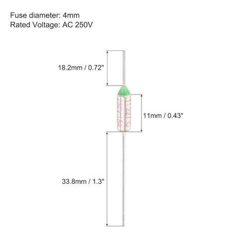 MECCANIXITY 8 Pcs Metal Temperature Thermal Fuse 227°C 440.6°F 15A 250V Cutoff Thermal Fuse with Lead for Motor Transformer Electric Industrial Home Appliance in Saudi Arabia