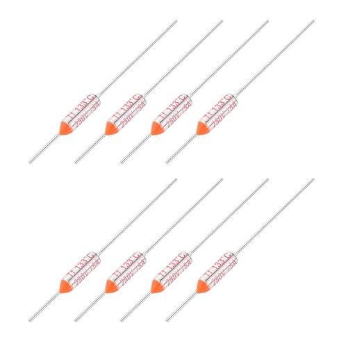 MECCANIXITY 8 Pcs Metal Temperature Thermal Fuse 227°C 440.6°F 15A 250V Cutoff Thermal Fuse with Lead for Motor Transformer Electric Industrial Home Appliance in Saudi Arabia