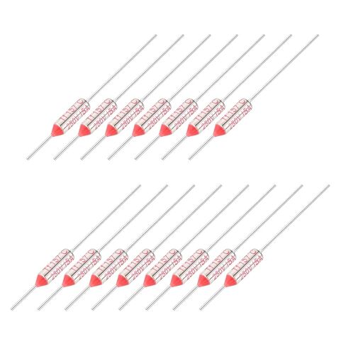 MECCANIXITY 8 Pcs Metal Temperature Thermal Fuse 227°C 440.6°F 15A 250V Cutoff Thermal Fuse with Lead for Motor Transformer Electric Industrial Home Appliance in Saudi Arabia