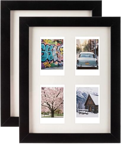 Namalu 2 Pcs Black Multi Picture Collage Frame Wall Decor with 30 Openings for 2 x 3 Pictures Wood Mini Film Photo Wall Frames for Display Wedding Graduation Decoration, 18.5 x 21 Inches in Saudi Arabia