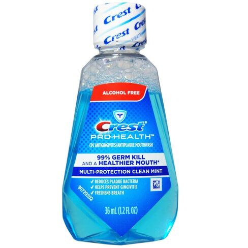 Crest Pro-Health Mouthwash, Alcohol Free, Multi-Protection Clean Mint 1.2 oz (Pack of 12) in Saudi Arabia