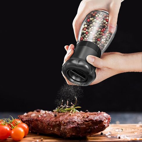 Manual Pepper Grinder, Spice Mill for Professional Chef, Refillable Pepper Shakers with Ceramic Blades, Adjustable Coarseness and BPA-free 180ml Glass Container in Saudi Arabia
