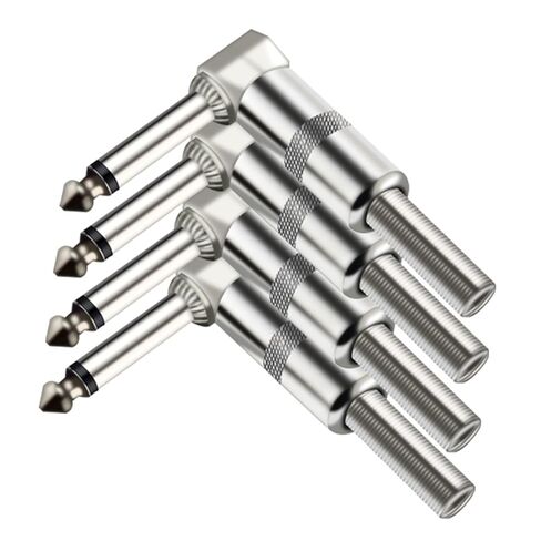 10Pcs/lot 1/4 Inch Mono/Stereo Jack 6.35mm Male Plug Wire Connector Effect Pedal Microphone 6.3MM Plug Audio Connector(TC096) in Kuwait