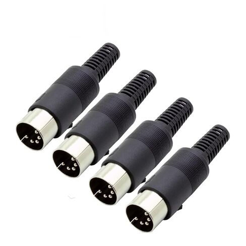 10Pcs/lot 5 Pin DIN Male Connector 5 Pin DIN Plug Jack with Plastic Connector Adapter in Saudi Arabia
