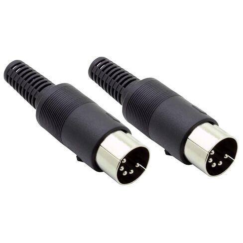 10Pcs/lot 5 Pin DIN Male Connector 5 Pin DIN Plug Jack with Plastic Connector Adapter in Saudi Arabia