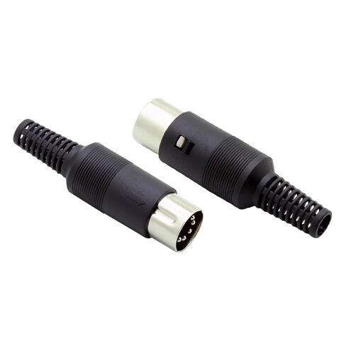 10Pcs/lot 5 Pin DIN Male Connector 5 Pin DIN Plug Jack with Plastic Connector Adapter in Saudi Arabia