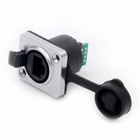 10Pcs/lot Straight PCB Board RJ45 Female Jack Panel Mount 8P8C RJ45 Ethernet Plug Socket Chassis Connector(A1020) in Saudi Arabia