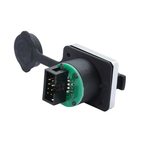 10Pcs/lot Straight PCB Board RJ45 Female Jack Panel Mount 8P8C RJ45 Ethernet Plug Socket Chassis Connector(A1020) in Saudi Arabia