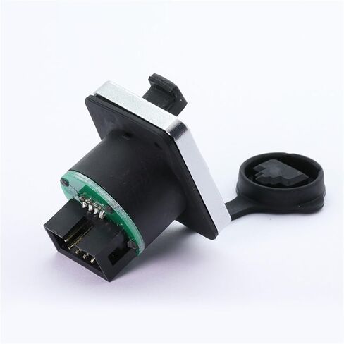 10Pcs/lot Straight PCB Board RJ45 Female Jack Panel Mount 8P8C RJ45 Ethernet Plug Socket Chassis Connector(A1020) in Saudi Arabia