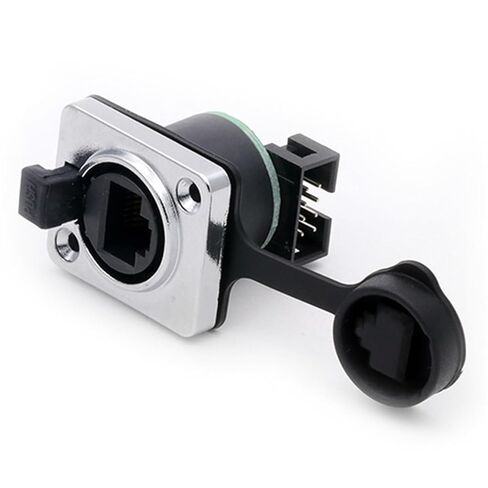 10Pcs/lot Straight PCB Board RJ45 Female Jack Panel Mount 8P8C RJ45 Ethernet Plug Socket Chassis Connector(A1020) in Saudi Arabia