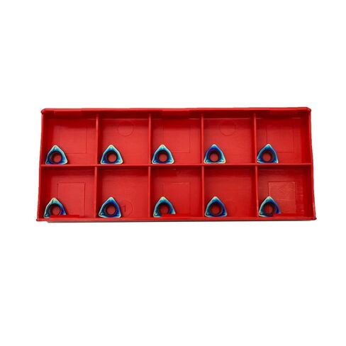 10 قطع قابلة للفهرسة WCMX040208 كربيد U مثقاب تحول إدراج WCMX أدوات مخرطة شفرة أدوات تحويل للمخرطة مناسبة لمعالجة كل من الفولاذ المقاوم للصدأ (WCMX040208 نانو أزرق) in Kuwait