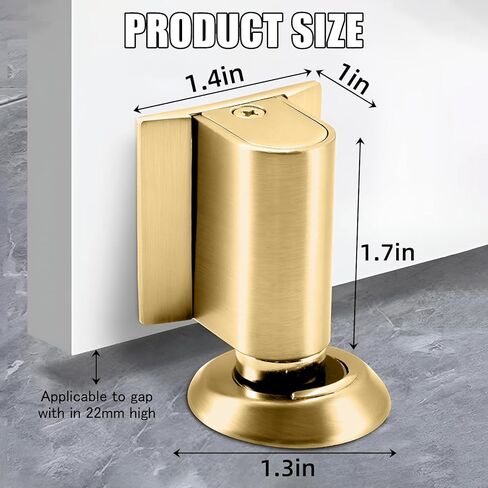 Door Wedge Stopper, New Magnetic Doors Stoppers for Bottom of Door, No Drill Invisible Doorstops for Inside Door, Heavy Duty Magnetic Doors Catch Holder, Keep Doors Open (Black) in Saudi Arabia