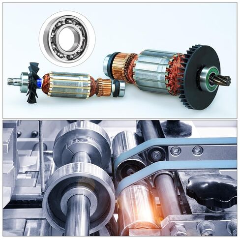 METALLIXITY الكرات الأخدود العميق (6207، 35 مم × 72 مم × 17 مم) قطعة واحدة، محامل صناعية من النوع المفتوح من الصلب الكروم - للمحرك الصناعي الصغير in Kuwait