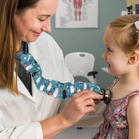 Rnyleeg Cute Cat Stethoscope Covers for Nurses Stethoscopes Sleeve Fit to All Types of Stethoscopes Stretchy Stethoscope Cover Sleeve Veterinary in Saudi Arabia