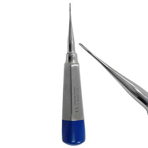 اختيار مصعد الأسنان بجناح 1 مم مع مقبض مجوف مرمز بالألوان، أدوات استخراج الأسنان البيطرية - الفولاذ المقاوم للصدأ الألماني in Kuwait