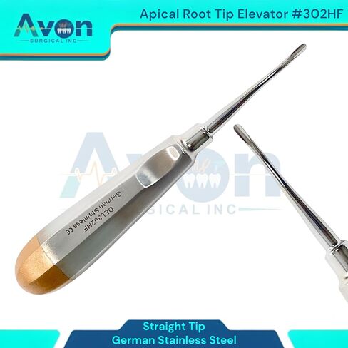 مجموعة مكونة من 4 قطع من مصعد استخلاص الأسنان رقم 302، #303، #302HF، #303HF - مستقيم، أوفست، بزاوية يسار ويمين - أدوات طب الأسنان الألمانية المصنوعة من الفولاذ المقاوم للصدأ in Kuwait